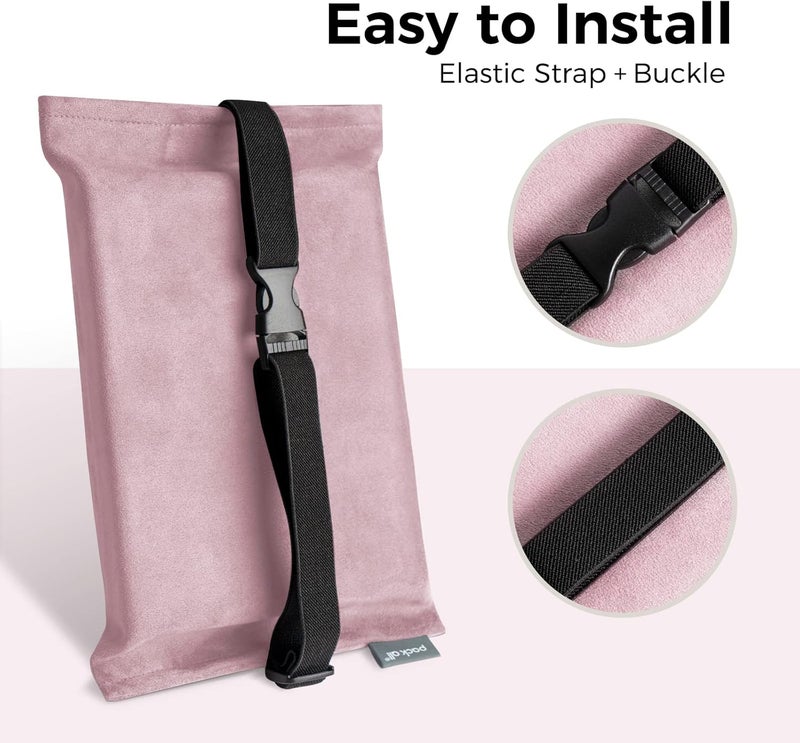 pack all Car Tissue Holder, Premium Microsuede Sun Visor Napkin Dispenser, Wipes Case for Backseat, Vehicle Accessories (Pink) - Image 4